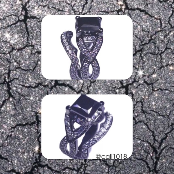 RESTOCKED🆕 2pc 2.25ct Princess Moissanite Set - Picture 3 of 4